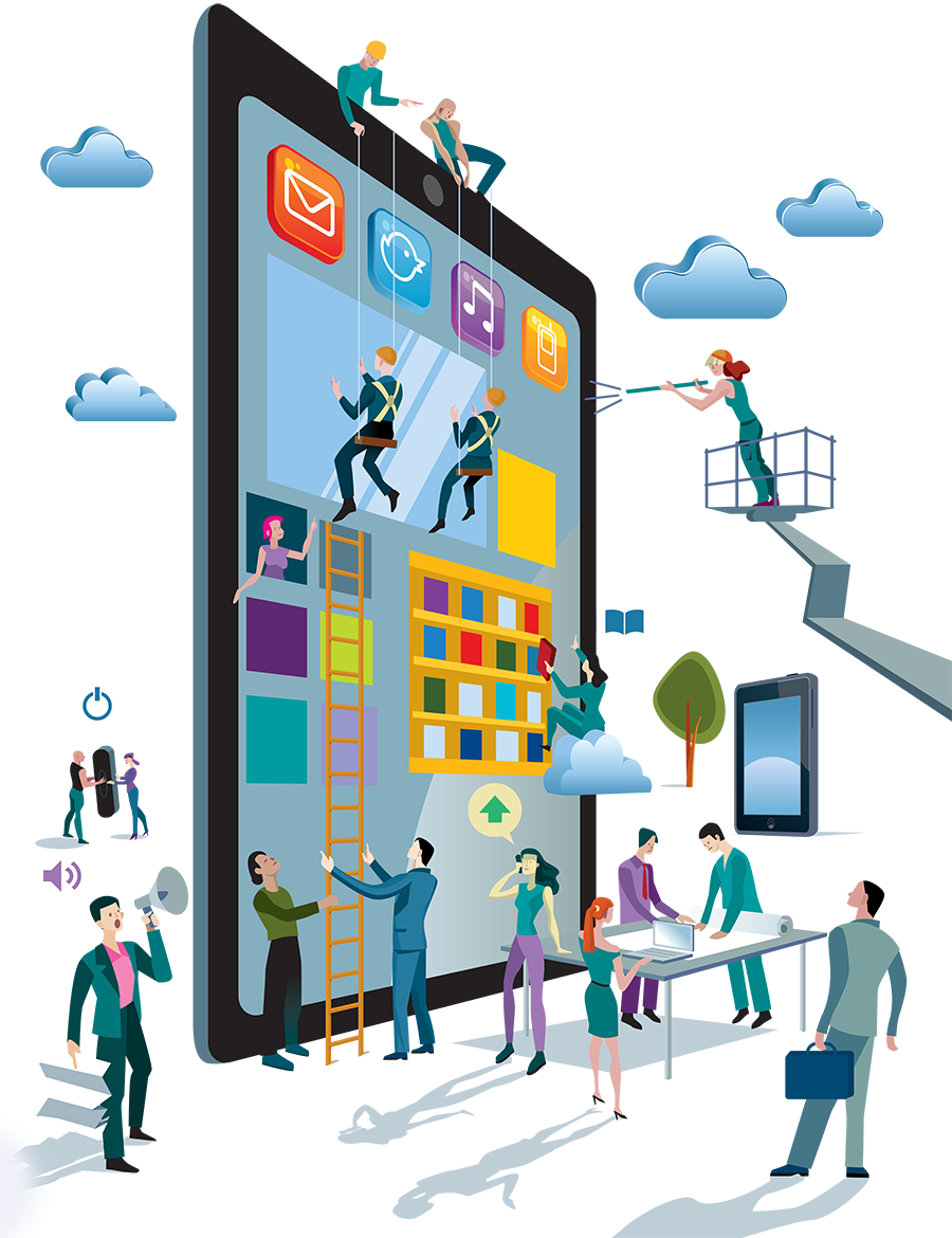 Digital strategy illustration